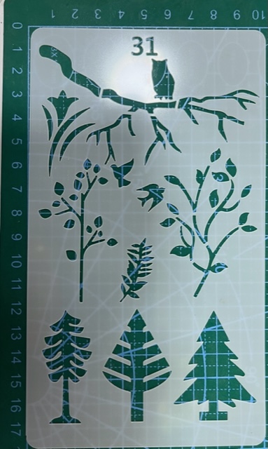 Mini Stencil #31C Trees
